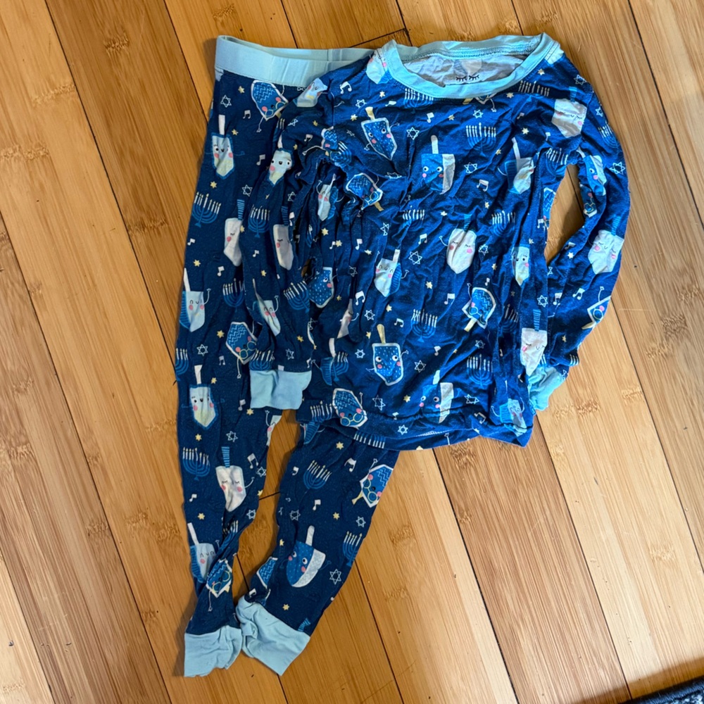 Little Sleepies Blue Hanukkah Pajamas 3T